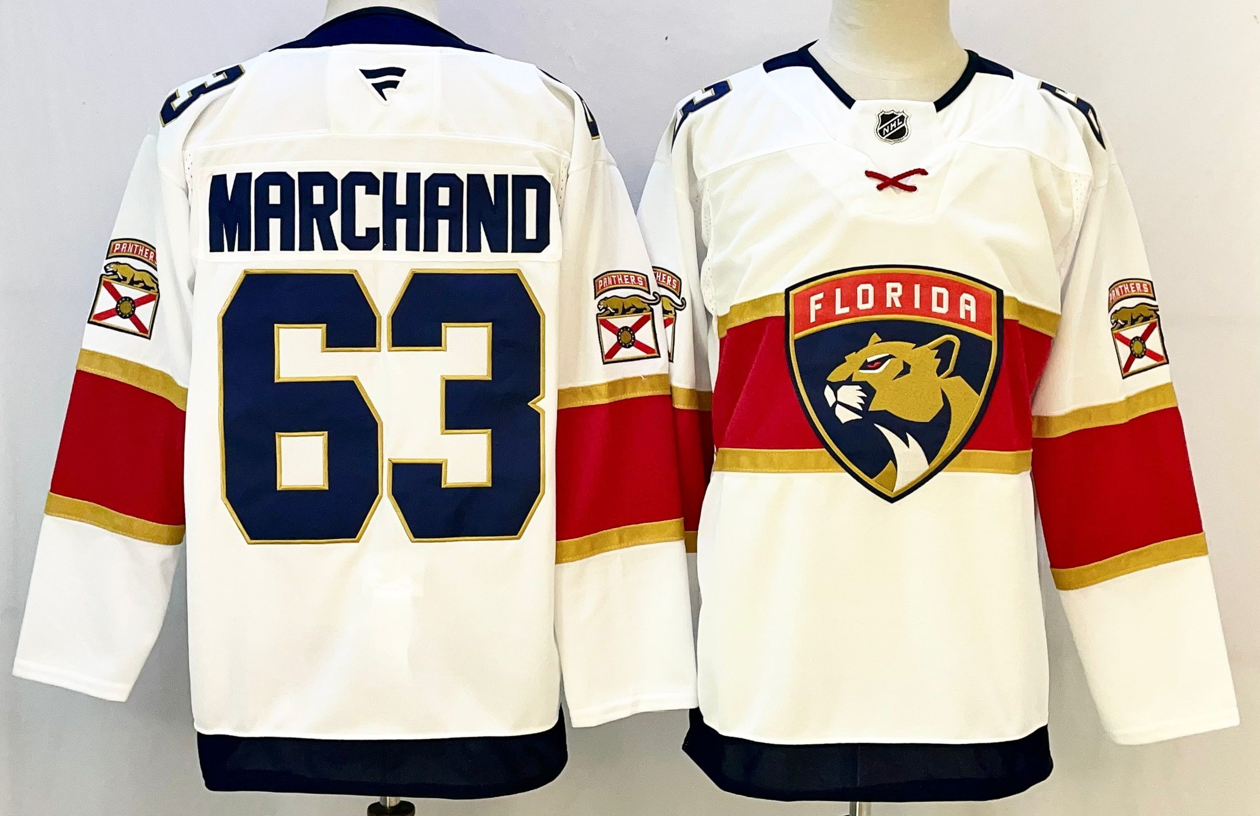 Men Florida Panthers #63 Marchand White 2026 Adidias NHL Jersey style 001